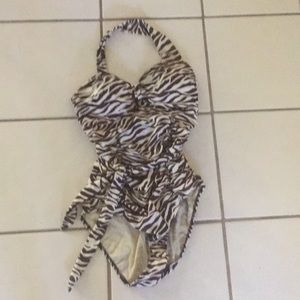 Torrid size one animal print Brown swimsuit